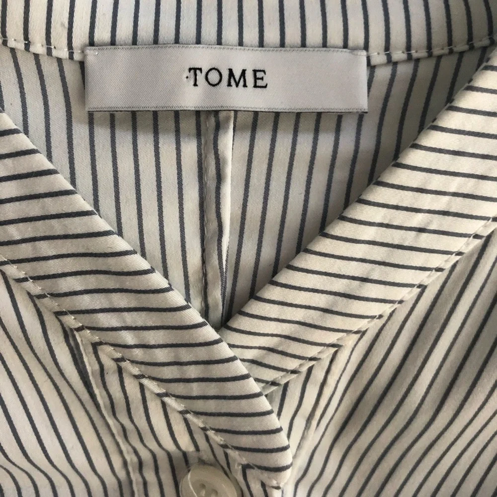 NWOT Tome Striped Peplum Shirt - Picture 13 of 15